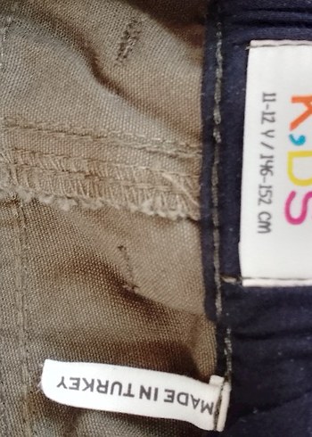 askeri yeşil erkek çocuk keten pantolon 11-12 Yaş - Görsel 2