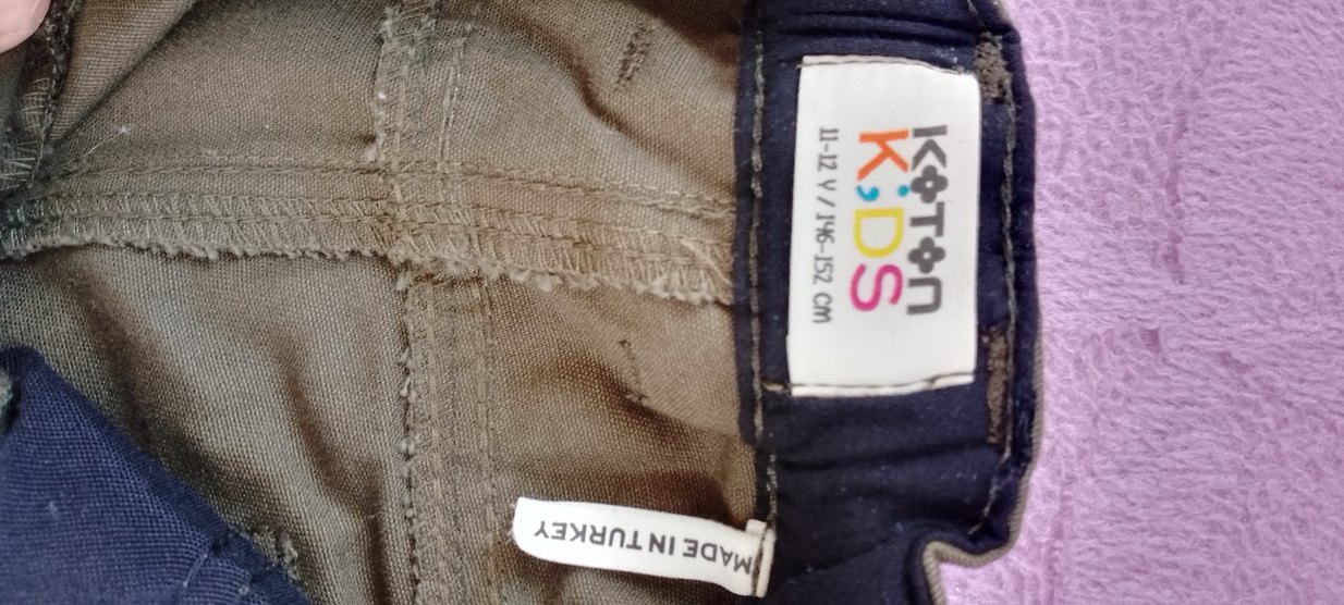 askeri yeşil erkek çocuk keten pantolon 11-12 Yaş - Görsel 2