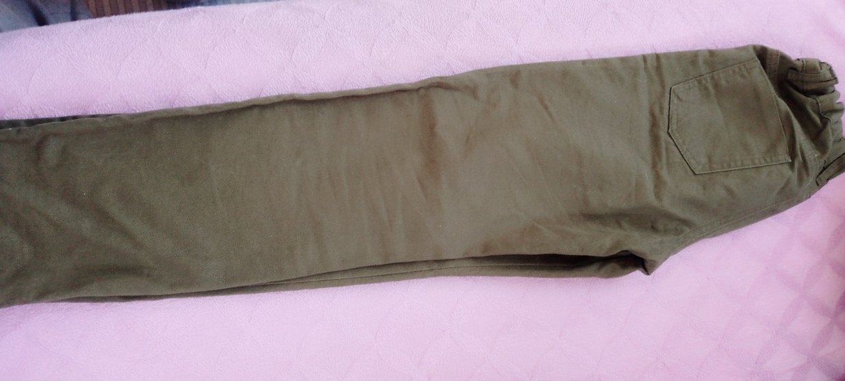 askeri yeşil erkek çocuk keten pantolon 11-12 Yaş - Görsel 3
