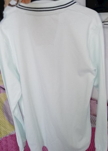 Beyaz Fermuarlı Erkek çocuk Uzun Kollu Polo Tişört - Görsel 3