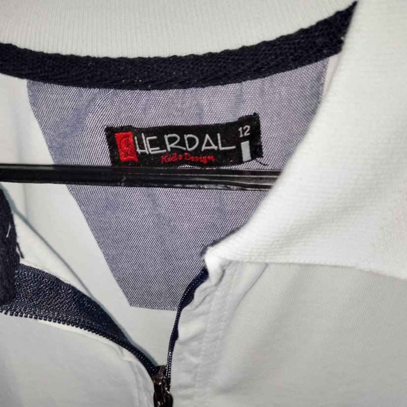 Beyaz Fermuarlı Erkek çocuk Uzun Kollu Polo Tişört - Görsel 4