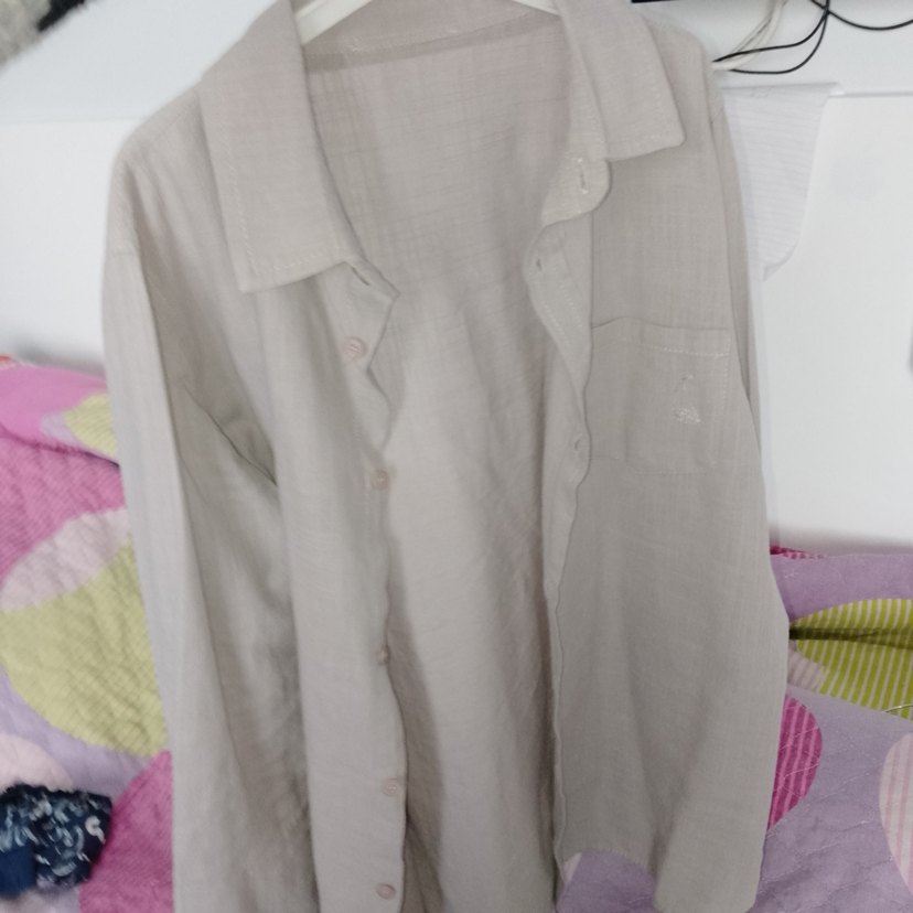 Düğmeli gri Keten erkek çocuk Gömlek - Görsel 4