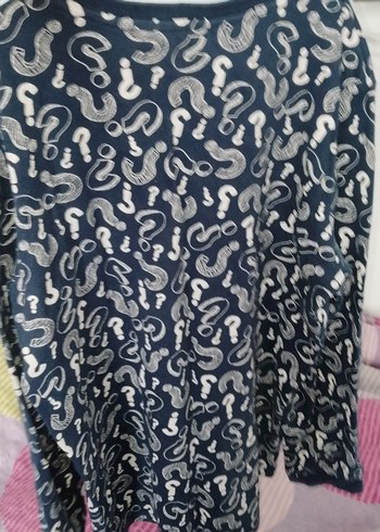 Erkek Çocuk Uzun Kollu Soru İşareti Desenli Sweatshirt - Görsel 2