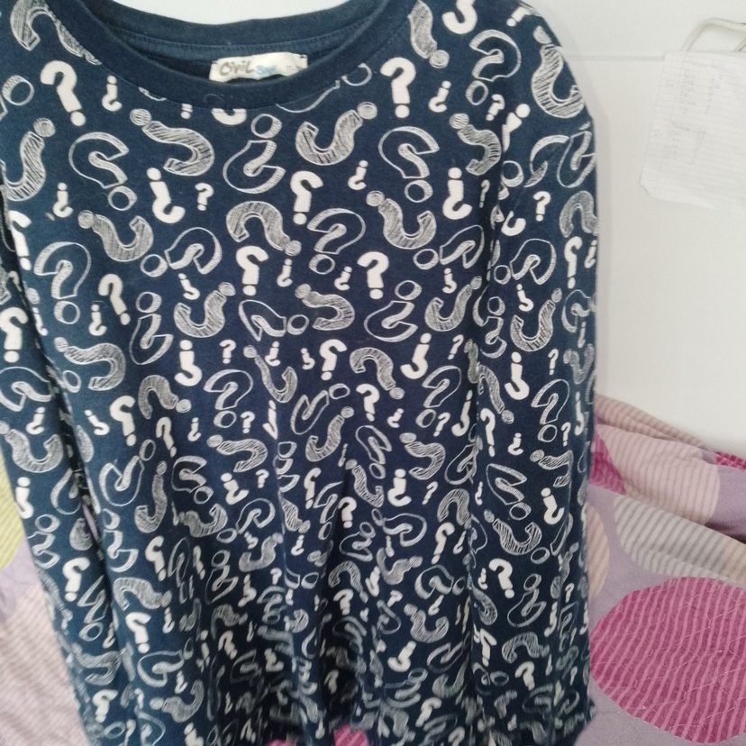 Erkek Çocuk Uzun Kollu Soru İşareti Desenli Sweatshirt - Görsel 4