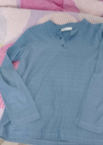 Mavi Pamuklu erkek çocuk sweatshirt - Görsel 5