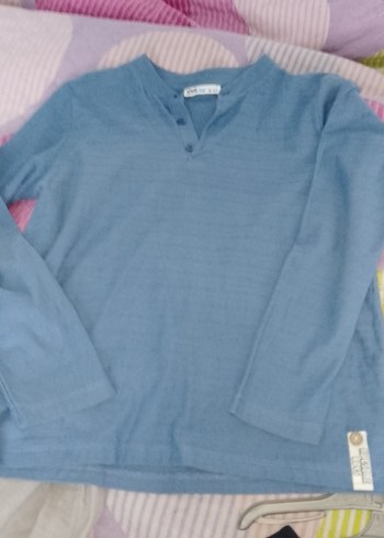 Mavi Pamuklu erkek çocuk sweatshirt - Görsel 2