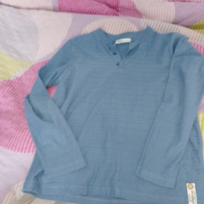 Mavi Pamuklu erkek çocuk sweatshirt - Görsel 5