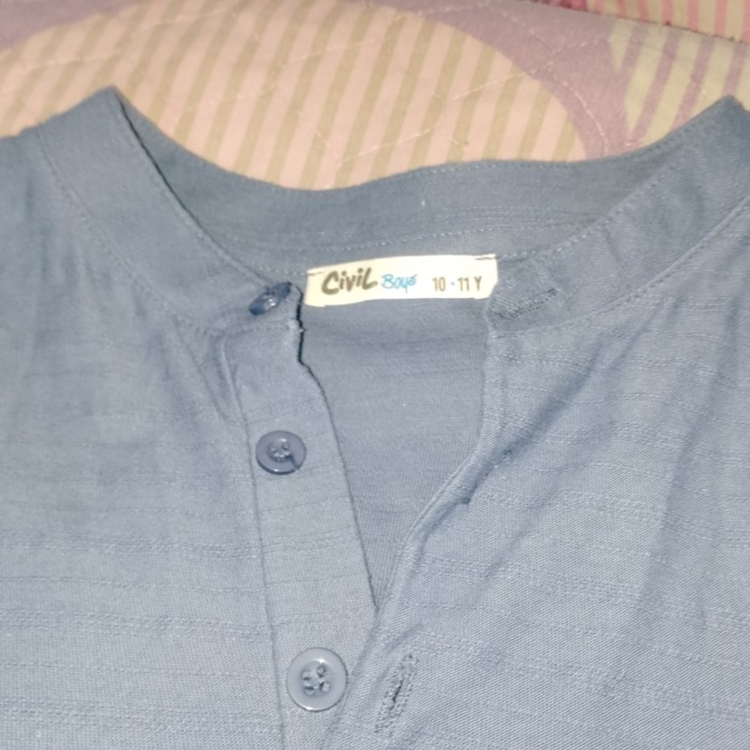 Mavi Pamuklu erkek çocuk sweatshirt - Görsel 3