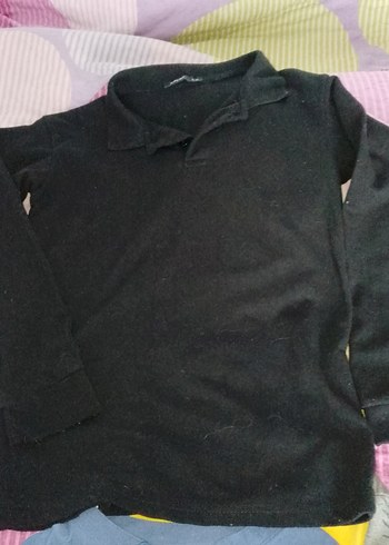 Erkek Siyah Düğmeli Uzun Kollu Sweatshirt - Görsel 3