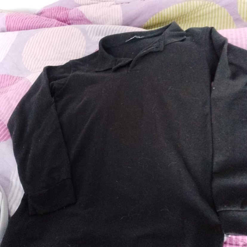 Erkek Siyah Düğmeli Uzun Kollu Sweatshirt - Görsel 4