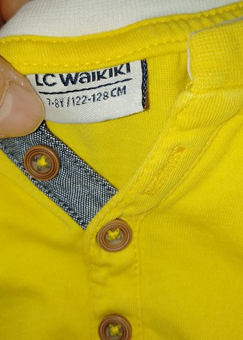 Sarı Düğmeli Erkek çocuk Tişört - Görsel 2