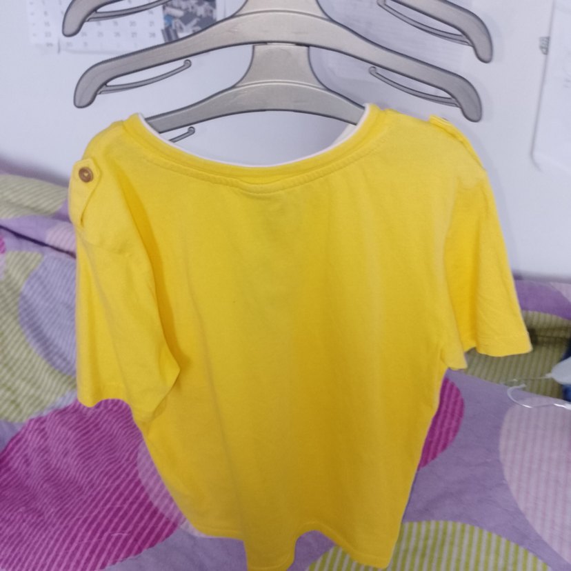 Sarı Düğmeli Erkek çocuk Tişört - Görsel 3