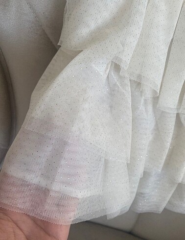12-18 Ay Beden beyaz Renk H&M kız bebek elbise