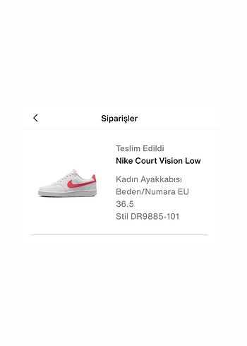 Nike Court Vision Low Beyaz Kadın Spor Ayakkabı