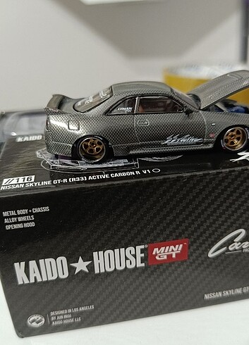 m Beden gri Renk Nissan Skyline GT-R R33 mini gt kadio Chase