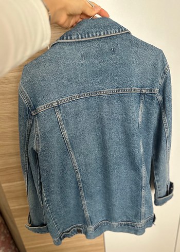 m Beden mavi Renk Dilvin Düğmeli Gri Mavi Kadın Denim Ceket