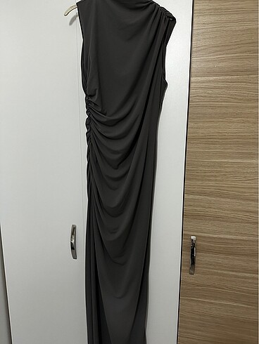 Zara Zara Drape Detaylı midi elbise