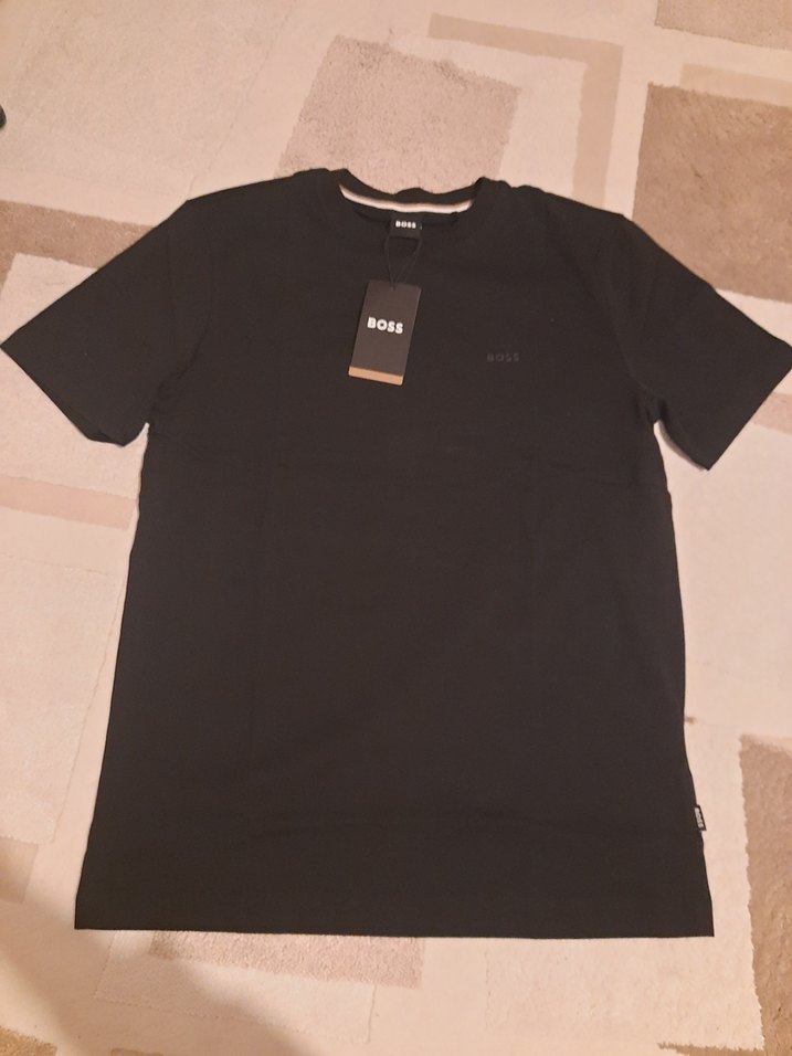 Orjinal Boss Siyah Rahat Kesim Erkek Tişört - Görsel 2