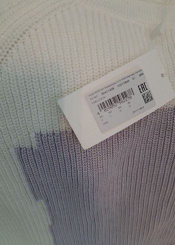 Orjinal Hugo BOSS Beyaz Pamuklu Kadın Kazak - Görsel 3