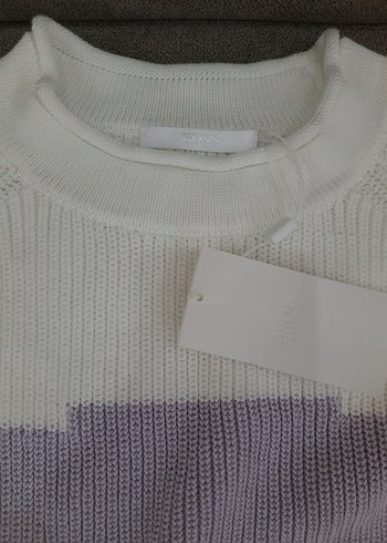 Orjinal Hugo BOSS Beyaz Pamuklu Kadın Kazak - Görsel 6