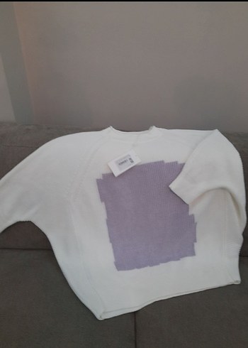 Orjinal Hugo BOSS Beyaz Pamuklu Kadın Kazak - Görsel 2