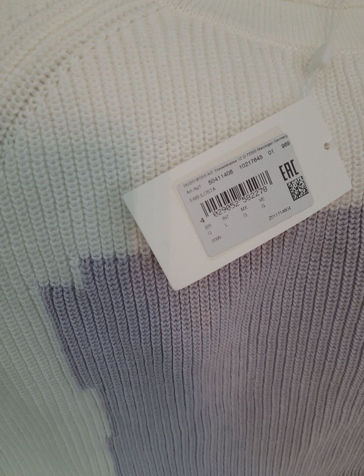 Orjinal Hugo BOSS Beyaz Pamuklu Kadın Kazak - Görsel 3