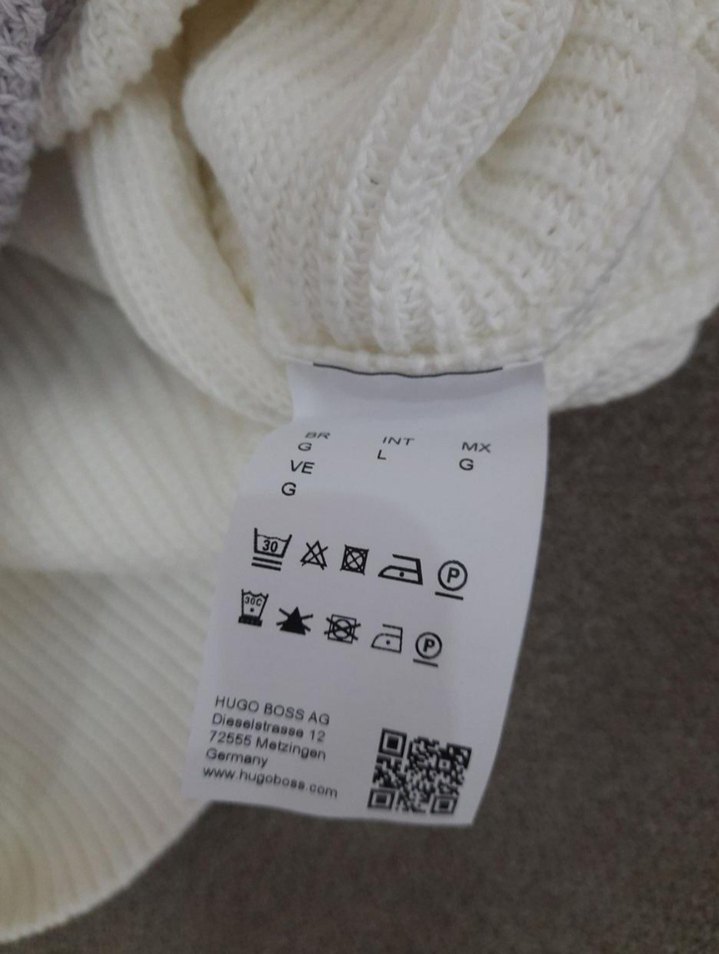 Orjinal Hugo BOSS Beyaz Pamuklu Kadın Kazak - Görsel 4