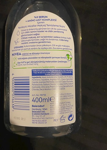 Nivea Yenileyici Micellar Makyaj Temizleyici - Görsel 2