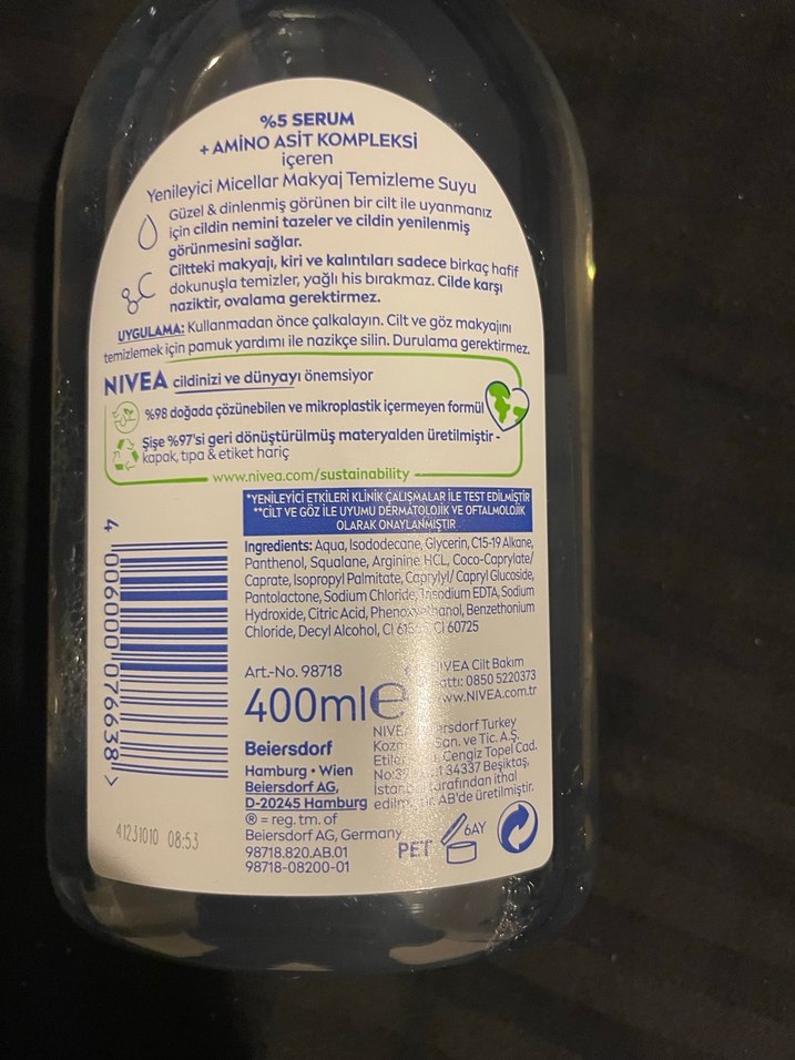 Nivea Yenileyici Micellar Makyaj Temizleyici - Görsel 2