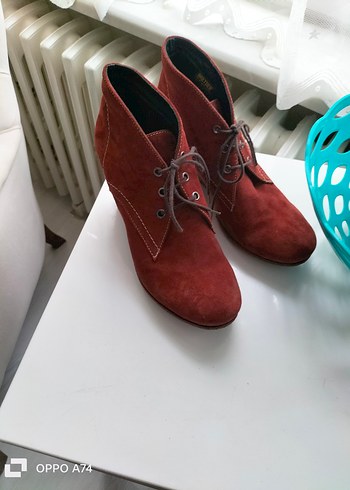 40 Beden kırmızı Renk orijinal nubuk bot