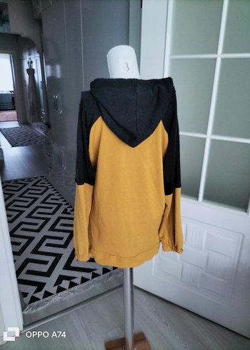 Diğer Sarı Kapüşonlu Kadın Sweatshirt