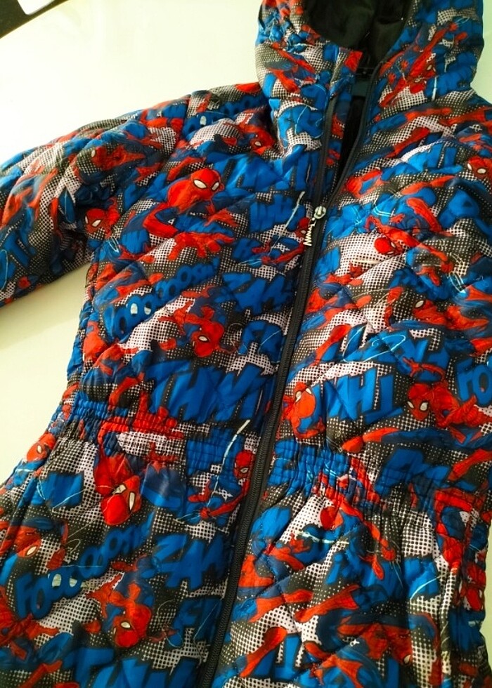Spider-man logolu kapüşonlu kaban  - Görsel 4