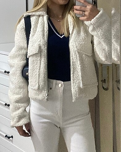 LC Waikiki Beyaz ceket mont