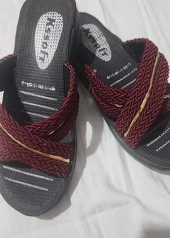 Diğer Bordo Dolgu Topuklu Kadın Terlik