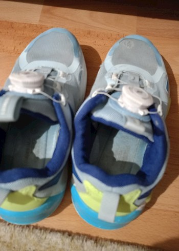 Mavi Gri Erkek Çocuk Spor Ayakkabı Velcro - Görsel 4