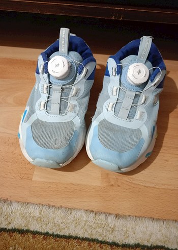 Mavi Gri Erkek Çocuk Spor Ayakkabı Velcro - Görsel 2