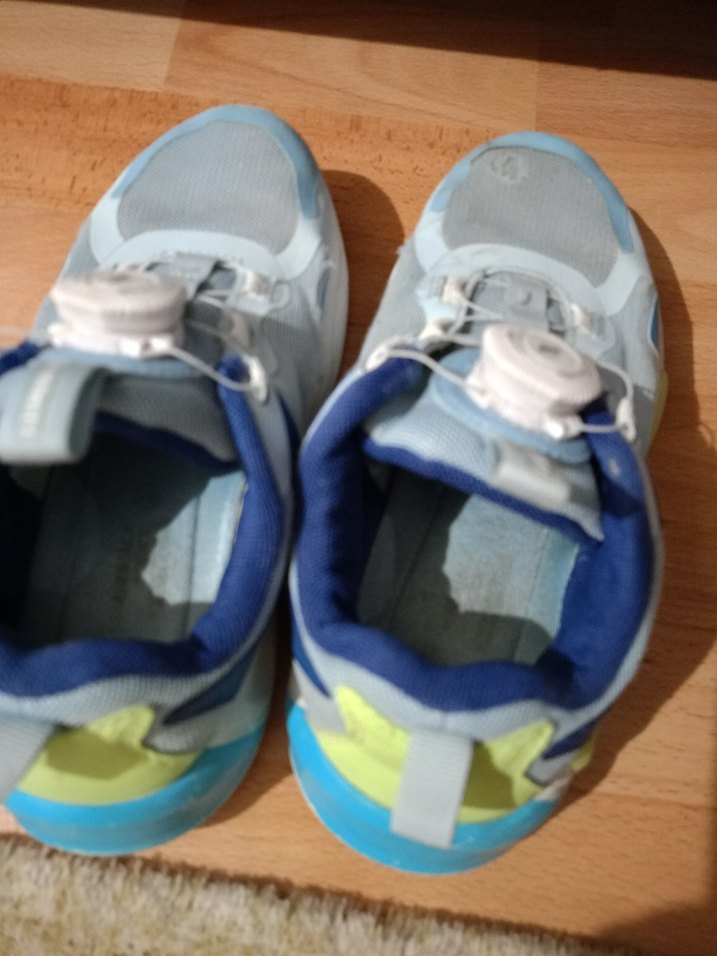 Mavi Gri Erkek Çocuk Spor Ayakkabı Velcro - Görsel 4