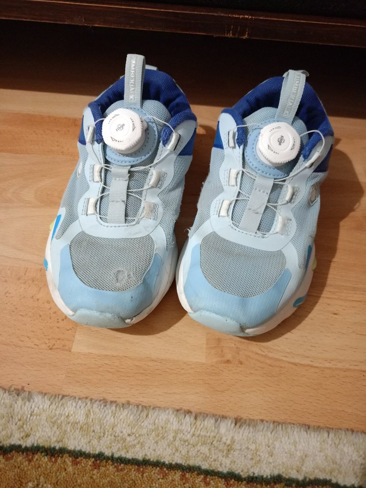 Mavi Gri Erkek Çocuk Spor Ayakkabı Velcro - Görsel 2