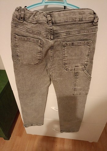Gri Erkek Çocuk Denim Bol Kesim Pantolon - Görsel 3