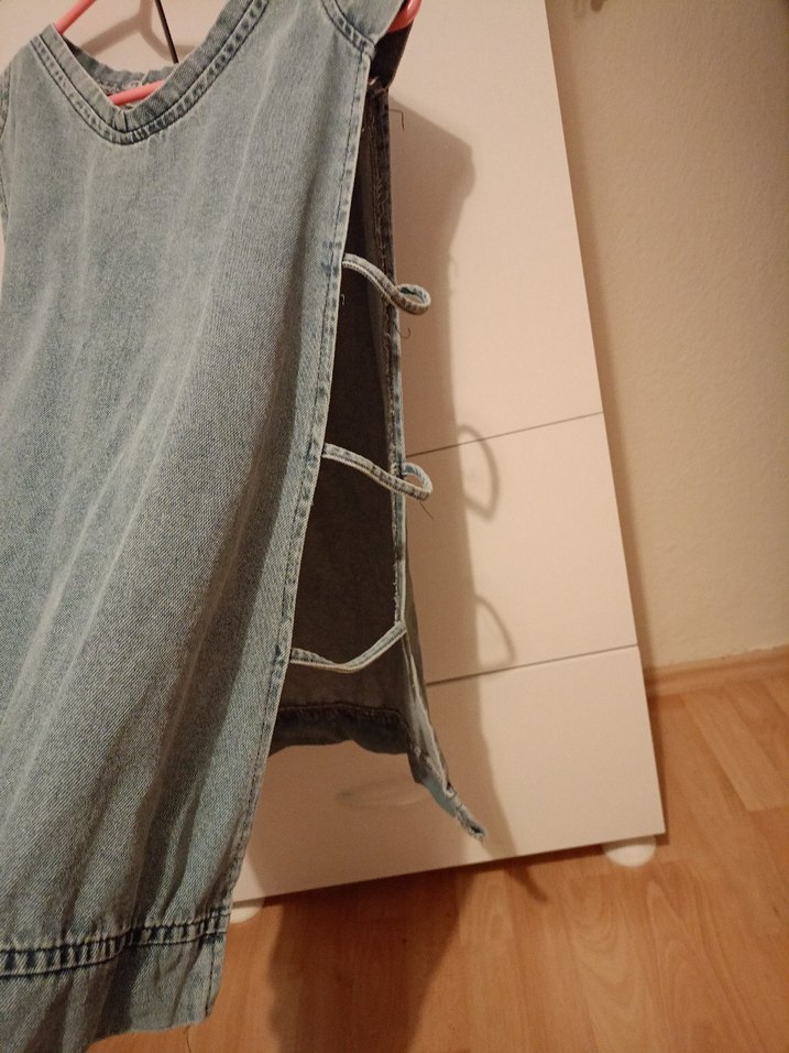 Gri Denim Erkek Çocuk Kolsuz Yelek - Görsel 3