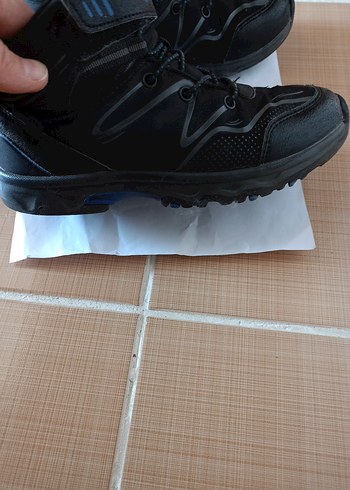 Siyah Erkek Çocuk Biker Botları Velcro - Görsel 5