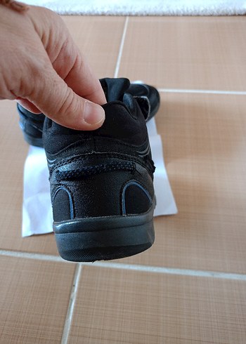 Siyah Erkek Çocuk Biker Botları Velcro - Görsel 6