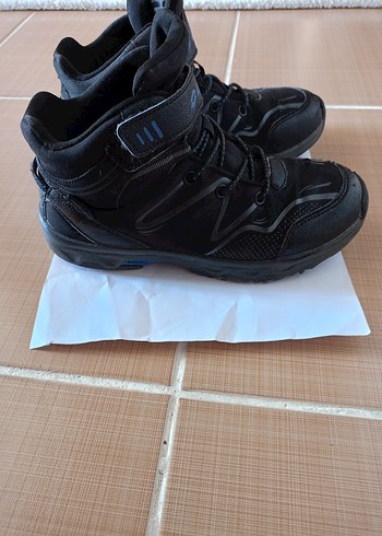 Siyah Erkek Çocuk Biker Botları Velcro - Görsel 4