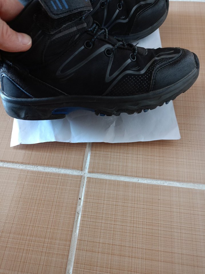 Siyah Erkek Çocuk Biker Botları Velcro - Görsel 5