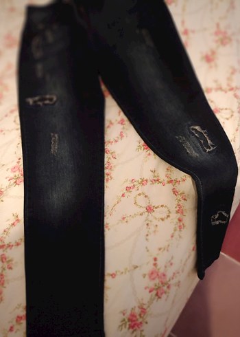 Kadın Gri Bol Kesim Midi Kot Pantolon - Görsel 2