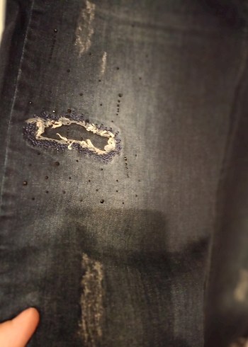 Kadın Gri Bol Kesim Midi Kot Pantolon - Görsel 3