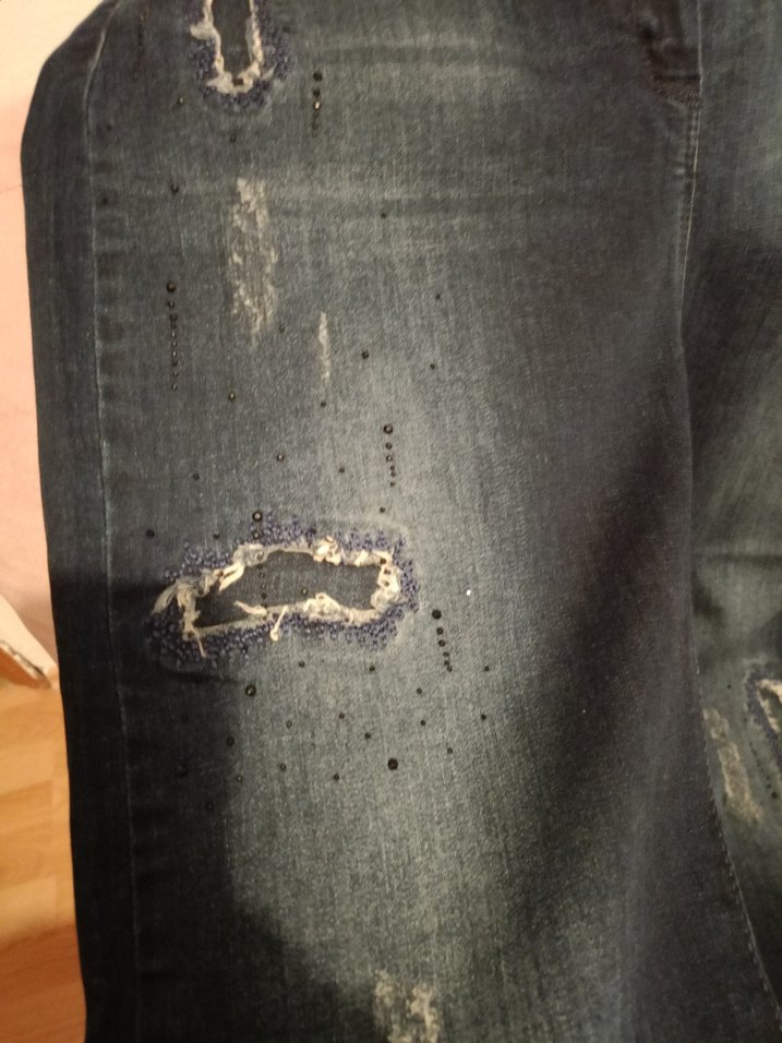 Kadın Gri Bol Kesim Midi Kot Pantolon - Görsel 4