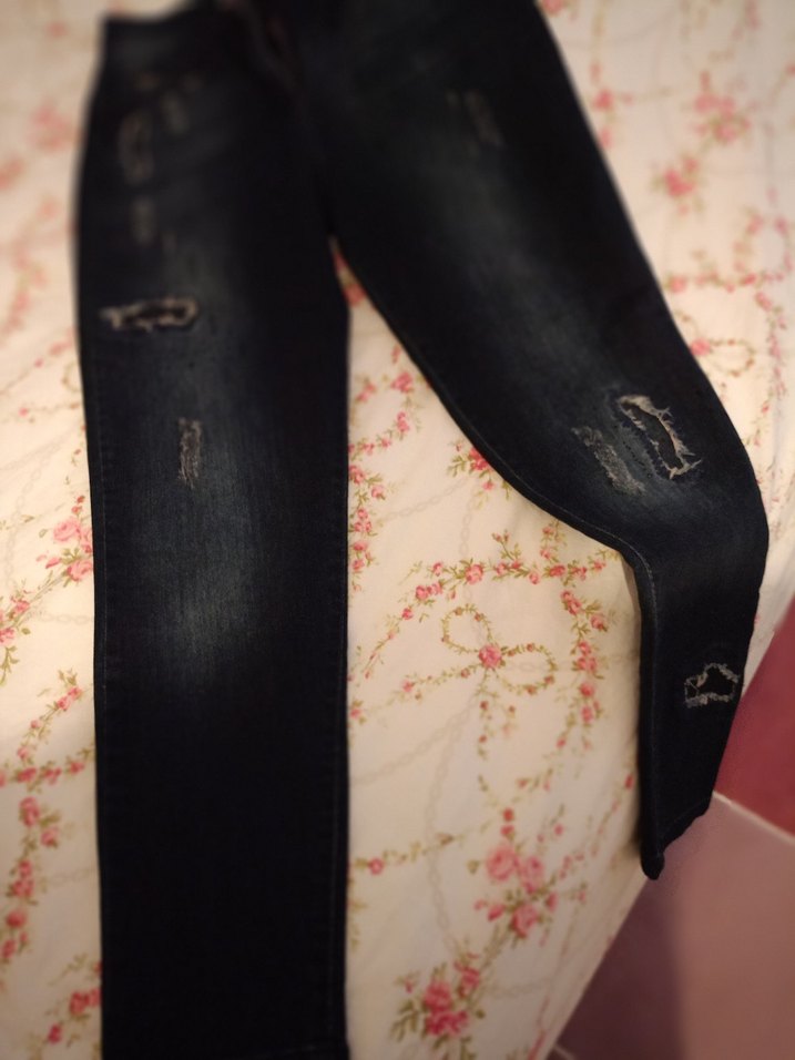 Kadın Gri Bol Kesim Midi Kot Pantolon - Görsel 2