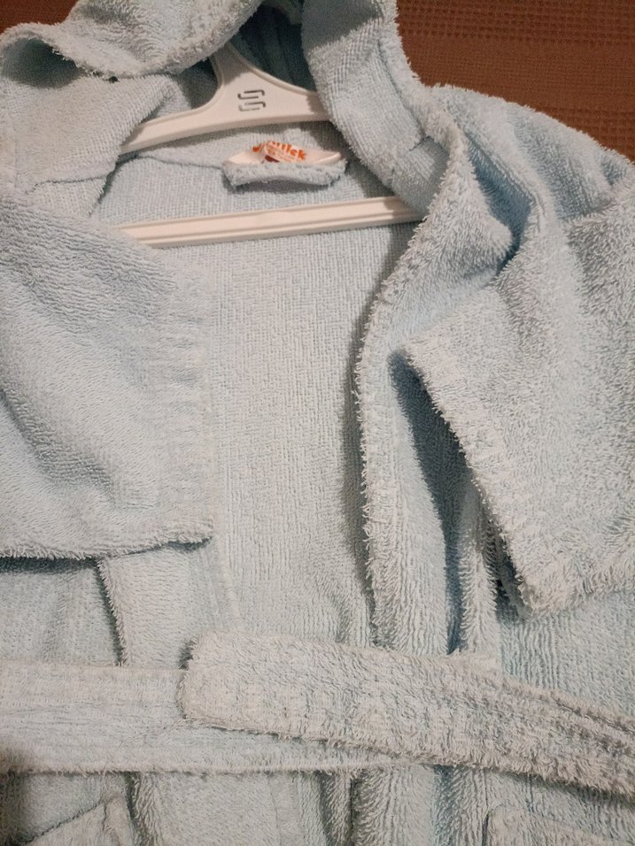 Erkek Çocuk Pastel Mavi Bornoz - Görsel 2