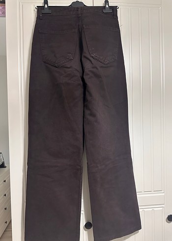 Kadın Kahverengi Regular Fit Denim Pantolon - Görsel 2